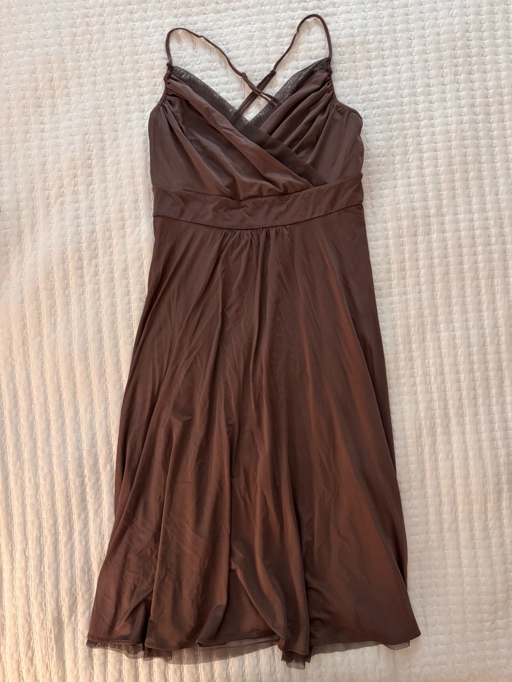 Theory vintage brown strappy midi dress- Size- L